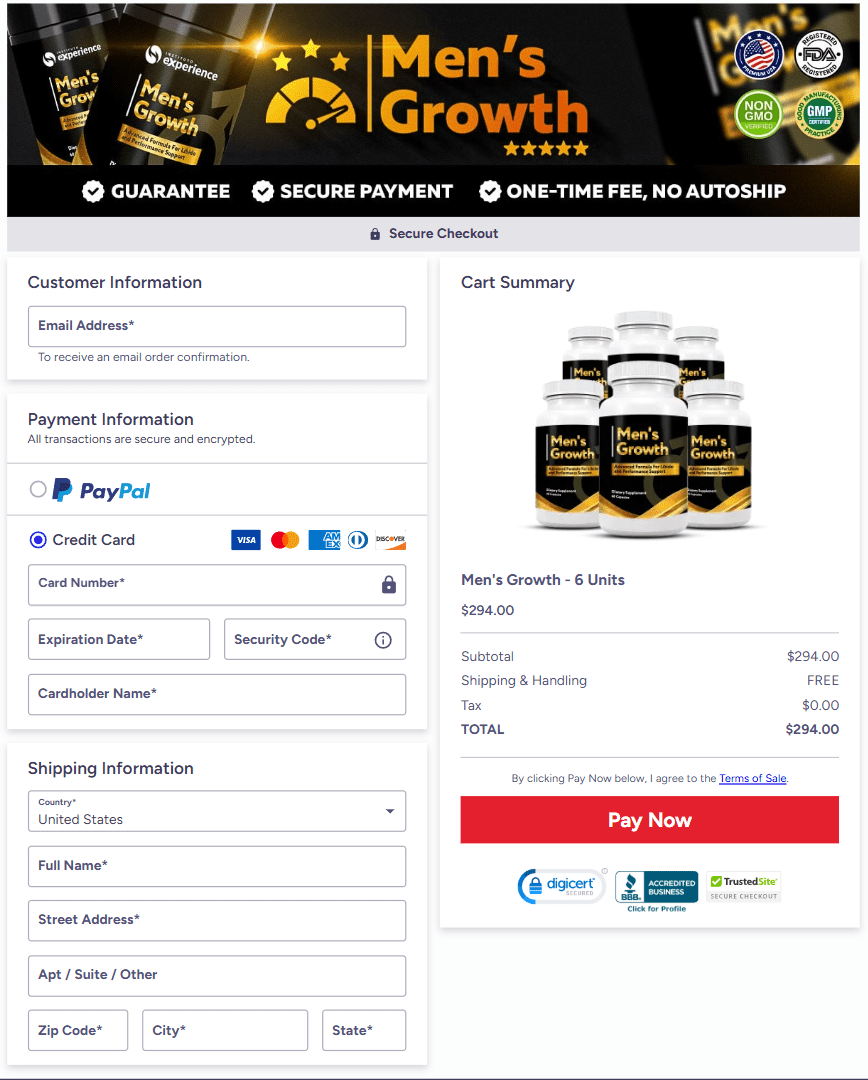 Men's Growth official website